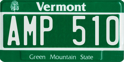 VT license plate AMP510