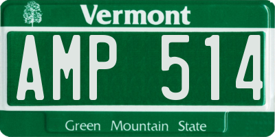 VT license plate AMP514
