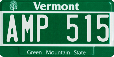 VT license plate AMP515
