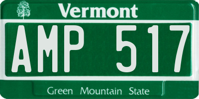 VT license plate AMP517