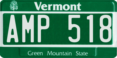 VT license plate AMP518