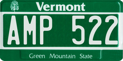 VT license plate AMP522