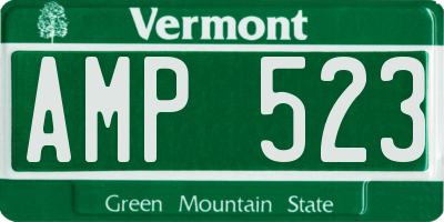 VT license plate AMP523