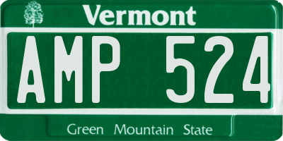 VT license plate AMP524