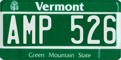 VT license plate AMP526