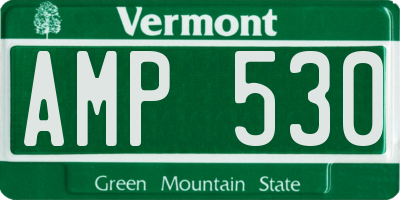 VT license plate AMP530