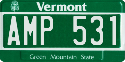 VT license plate AMP531