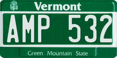 VT license plate AMP532