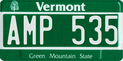 VT license plate AMP535