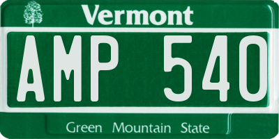 VT license plate AMP540