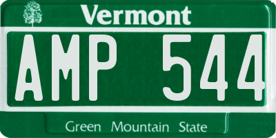 VT license plate AMP544