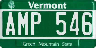 VT license plate AMP546