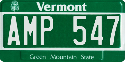 VT license plate AMP547