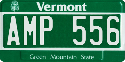 VT license plate AMP556