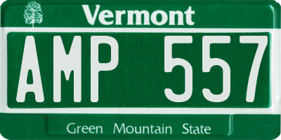 VT license plate AMP557