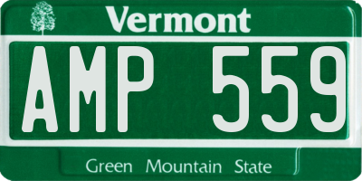 VT license plate AMP559