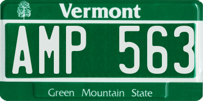 VT license plate AMP563