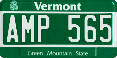 VT license plate AMP565