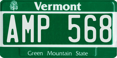 VT license plate AMP568