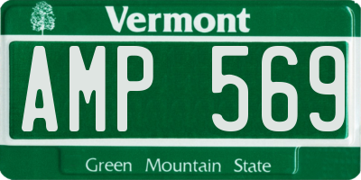 VT license plate AMP569