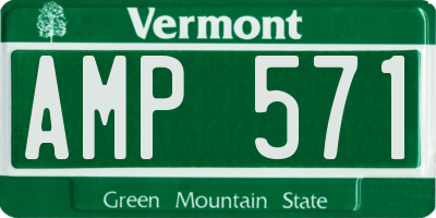 VT license plate AMP571