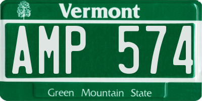 VT license plate AMP574