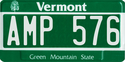 VT license plate AMP576