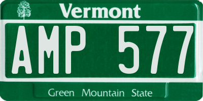 VT license plate AMP577