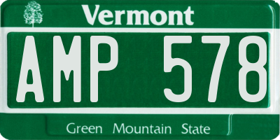 VT license plate AMP578
