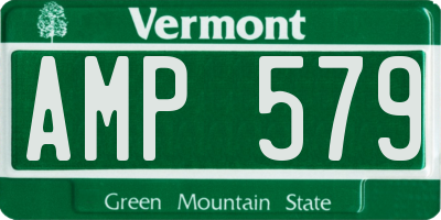 VT license plate AMP579