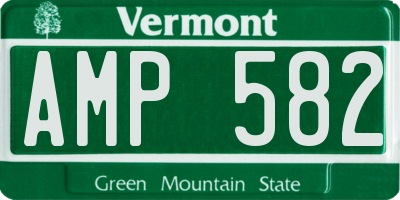 VT license plate AMP582