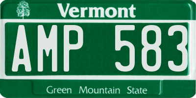 VT license plate AMP583