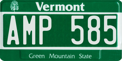 VT license plate AMP585