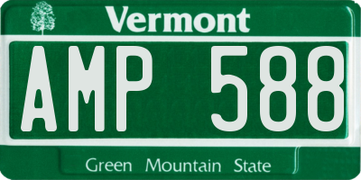 VT license plate AMP588