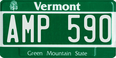 VT license plate AMP590