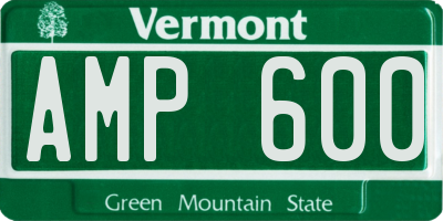 VT license plate AMP600