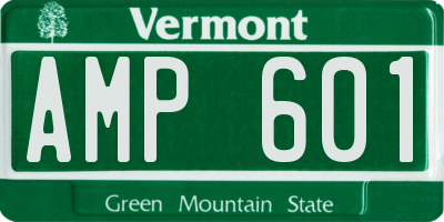 VT license plate AMP601
