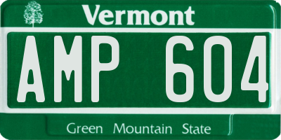 VT license plate AMP604