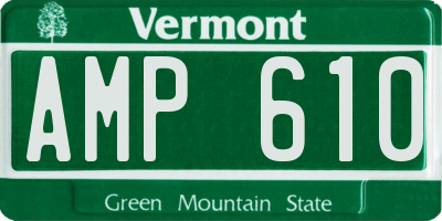 VT license plate AMP610