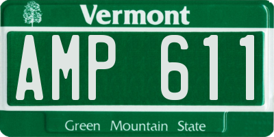 VT license plate AMP611