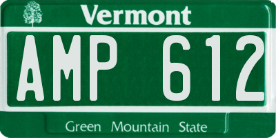 VT license plate AMP612