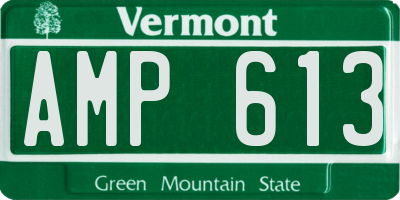 VT license plate AMP613