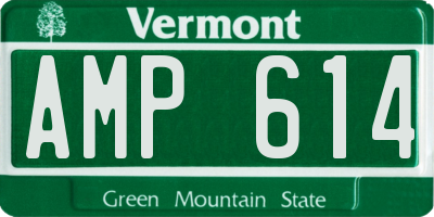 VT license plate AMP614