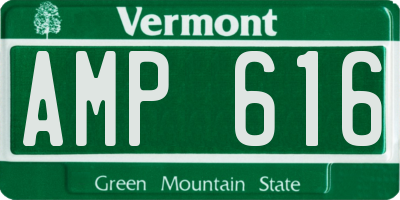 VT license plate AMP616