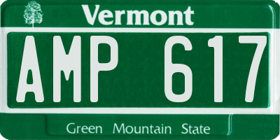 VT license plate AMP617
