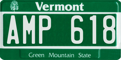 VT license plate AMP618