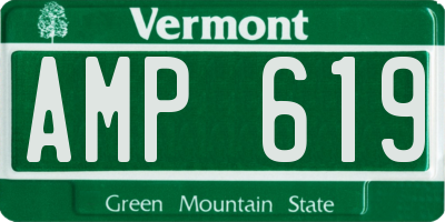 VT license plate AMP619