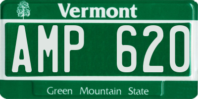 VT license plate AMP620
