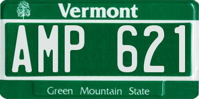 VT license plate AMP621