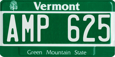 VT license plate AMP625